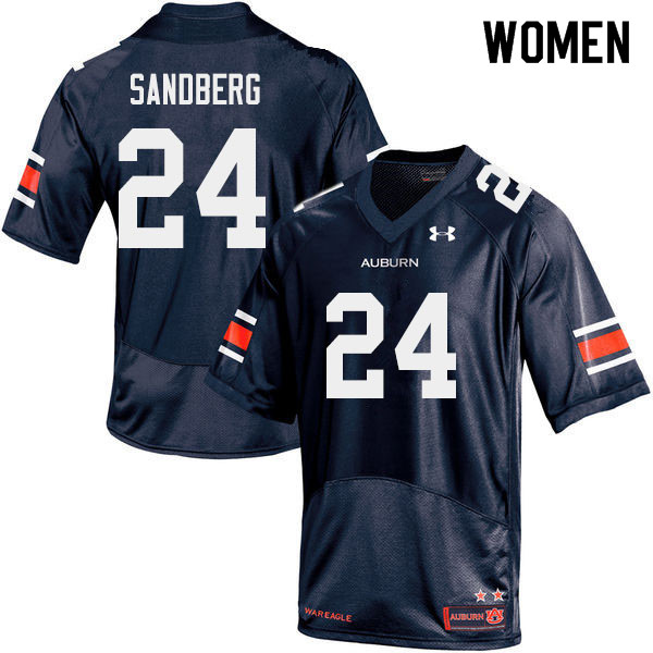 Auburn Tigers Women's Cord Sandberg #24 Navy Under Armour Stitched College 2019 NCAA Authentic Football Jersey CKN3674LL